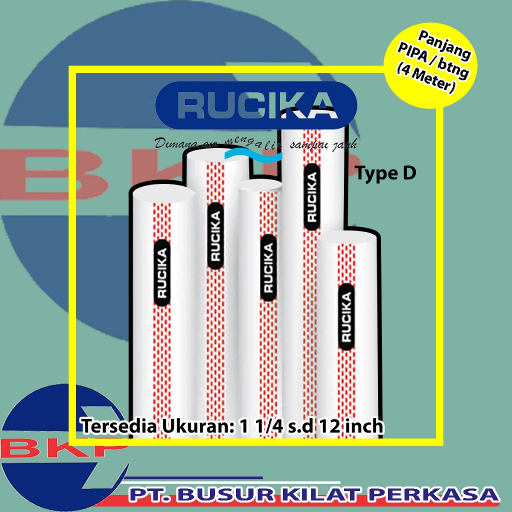 Pipa Pvc 3 inch Rucika Class D