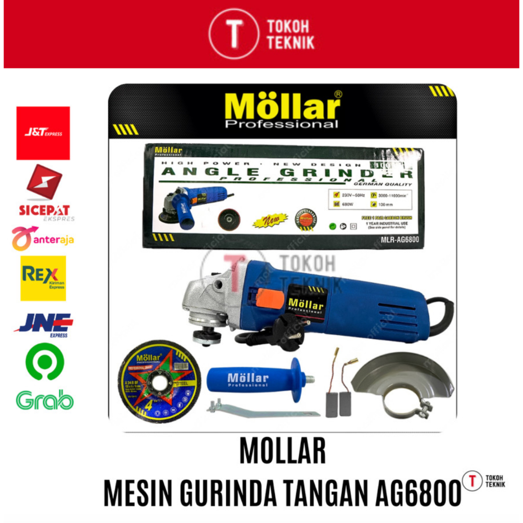 MESIN GURINDA TANGAN MOLLAR AG6800 VARIABLE SPEED