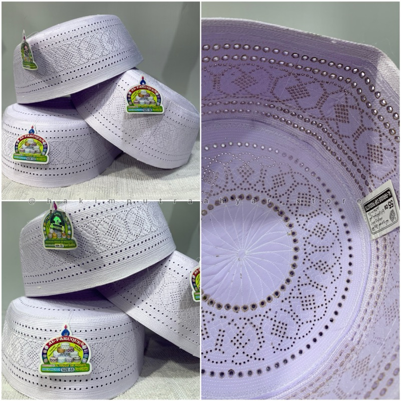 {GROSIR} Kopiah Putih AL-FARUQUE ORIGINAL Bangladesh ~ Peci Lobe Bangladesh ORIGINAL IMPORT ~ Songko