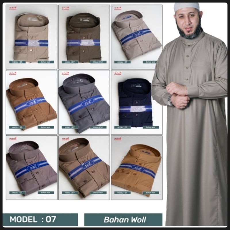 (WOLL) GAMIS / JUBAH AL HARAMAIN 100% ORI IMPORT LENGAN MANSET KANCING BIASA