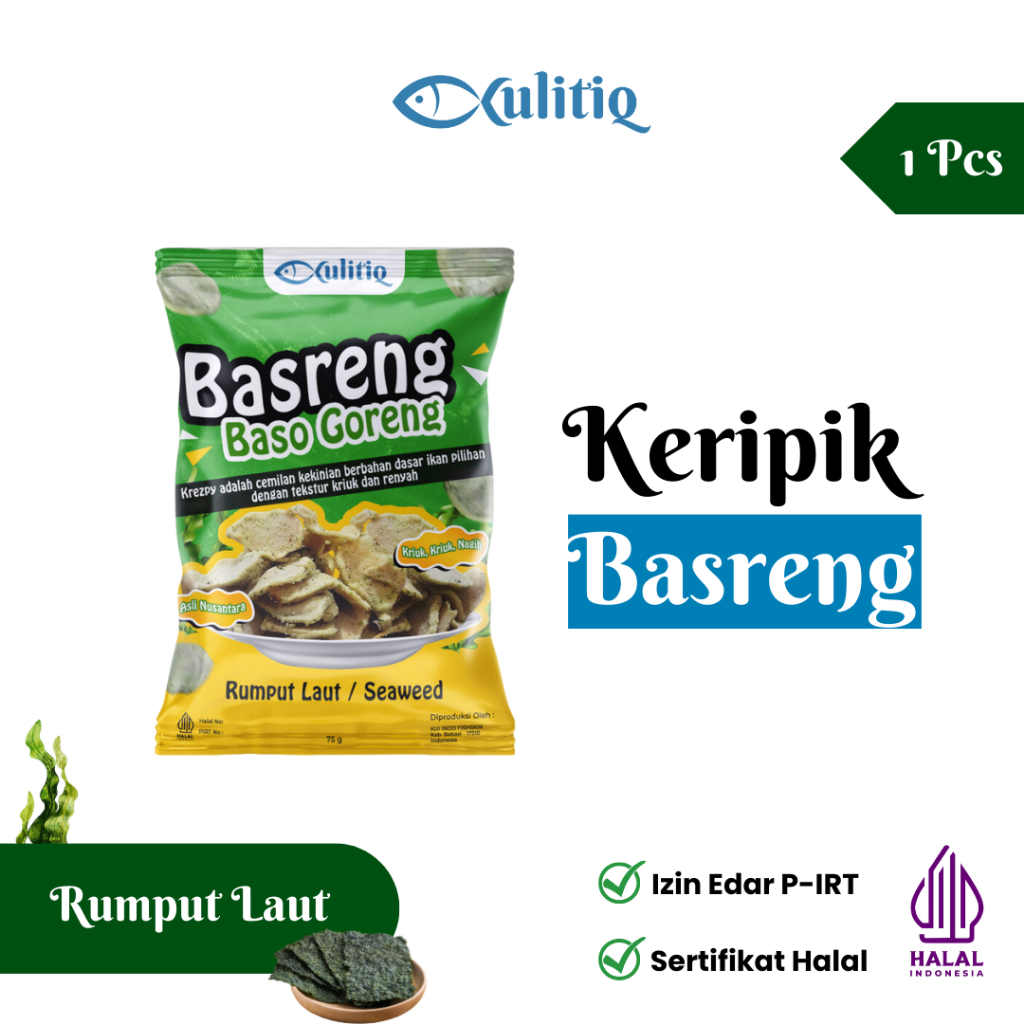 

Kulitiq Basreng : (Keripik Baso Goreng) - Rumput Laut 1 pcs