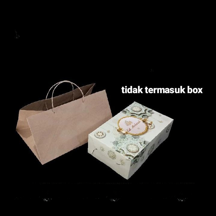 

(10 Pcs) Paper Bag Box Donat Goodie Bag Cupcake Isi 6 Tas Kantong Box Brownies Size 20x30x15 Cm,