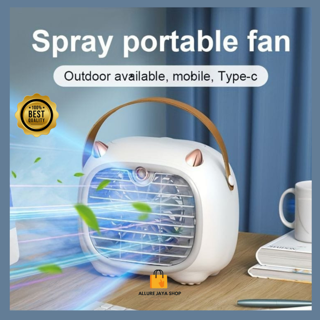 [Allure] Kipas Angin Face Mist Monster Kecil / Kipas Pelembab Semportan / Kipas Angin Isi Ulang Air