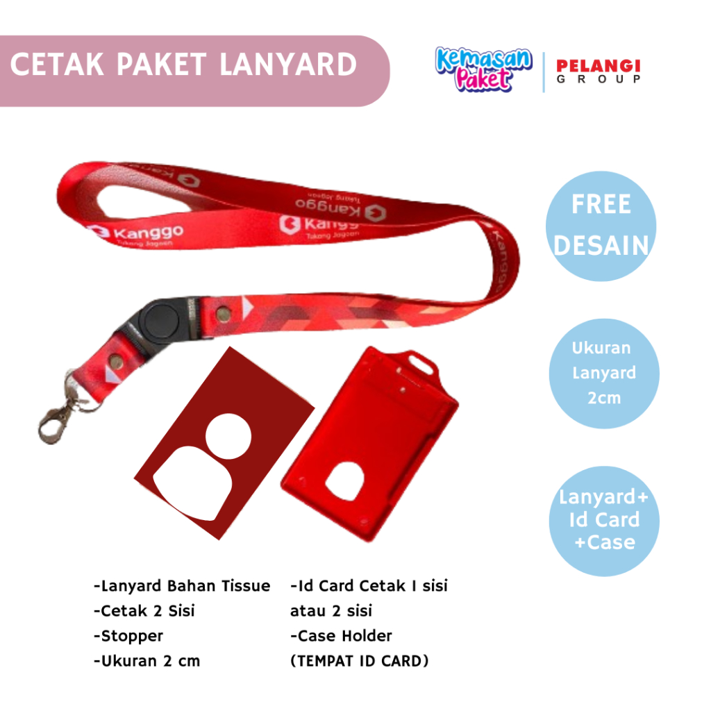 

CETAK PAKET MURAH LANYARD ID CARD HOLDER BEBAS CUSTOM