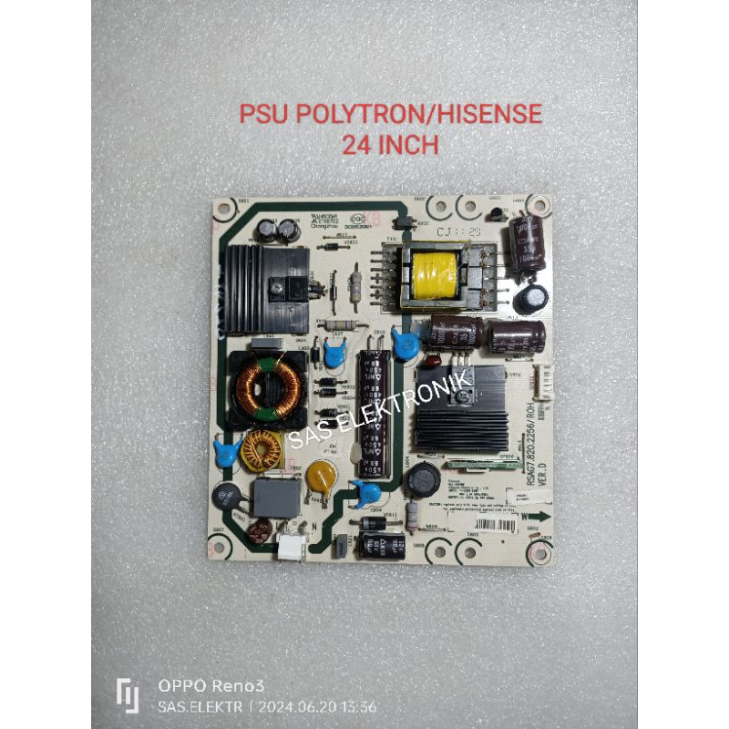 PSU POWER SUPPLY REGULATOR TV LED POLYTRON 24 INCH PLD-24D550 HISENSE 24 INCH HL24K16PL HLE2413A HLE