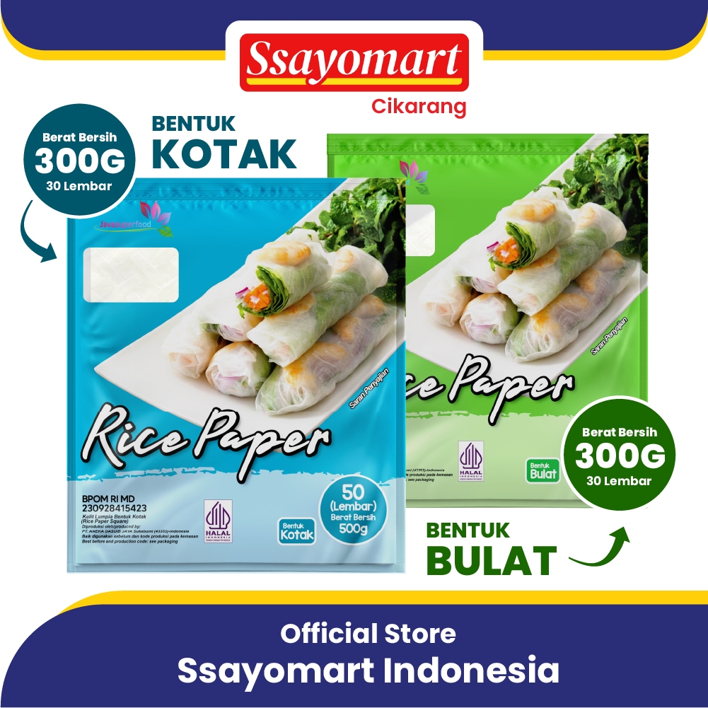 

Rice Paper Halal / Banh Trang High Quality Rice Paper 22cm / Kulit Lumpia Vietnam Rice Paper / rice roll spring roll / Salad Wrap 300G