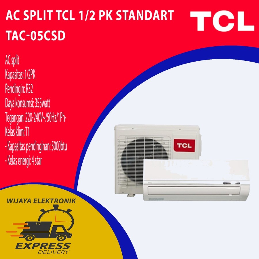 AC Split TCL 0,5PK - 2PK Double GOLD FIND Standard CHINA Garansi RESMI