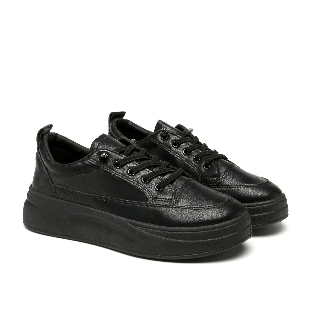 Disc Pvn Heejin Sepatu Sekolah Hitam Sneakers Wanita Sport Shoes Black 332