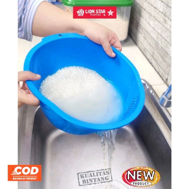 Baskom Cuci Beras Lion Star/ kome Strainer