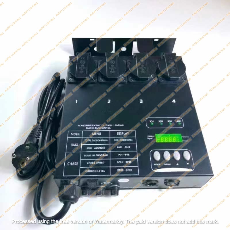 Dimmer pack 4 channel DMX lighting