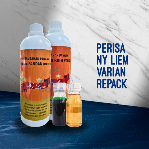 

Perisa Ny Liem ( Moka, Pandan, Coklat, Vanila Cream / 80 ml ) Repack Pasta Ekstrak Pewarna Perasa