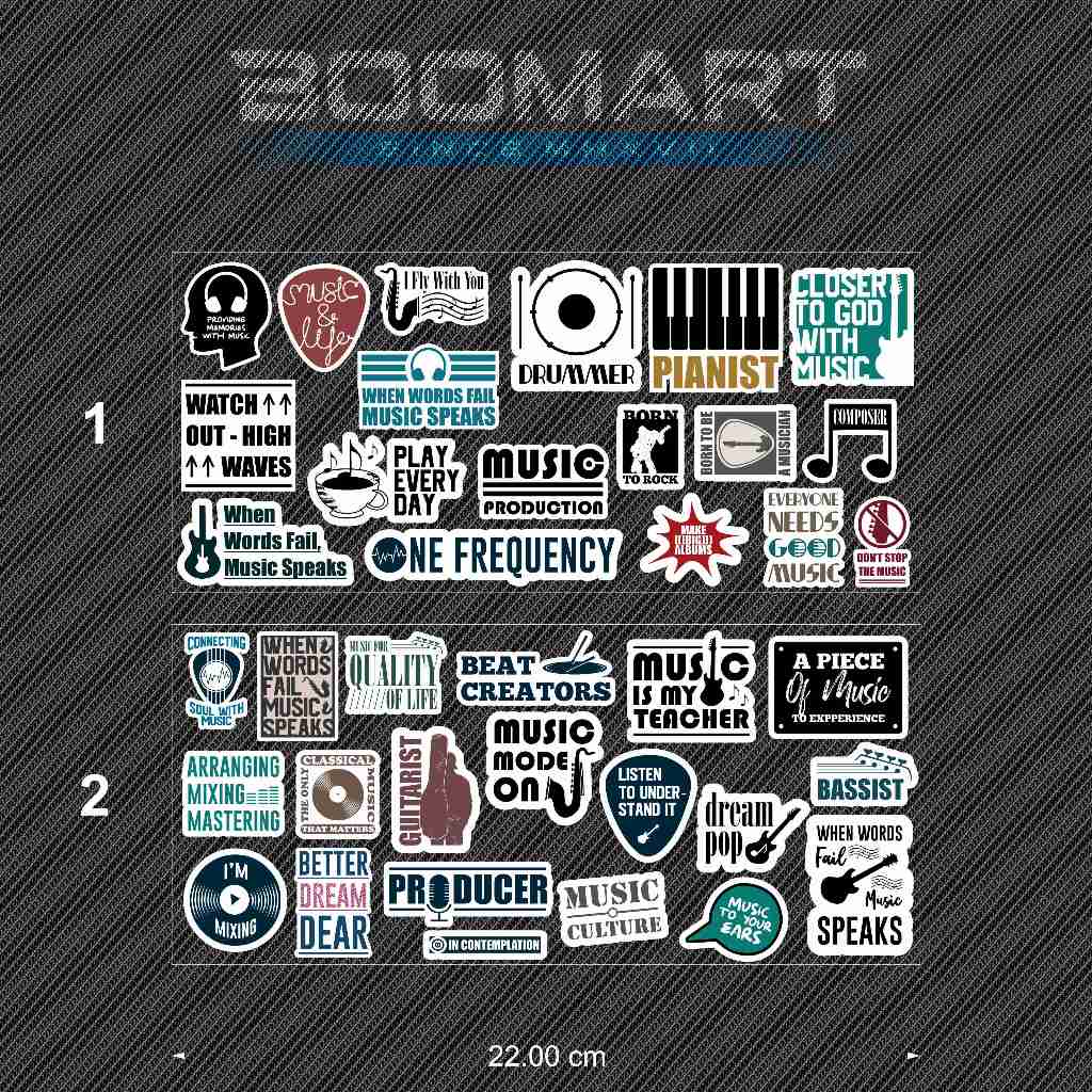

STICKER PACK MUSIC untuk hp laptop kulkas dll