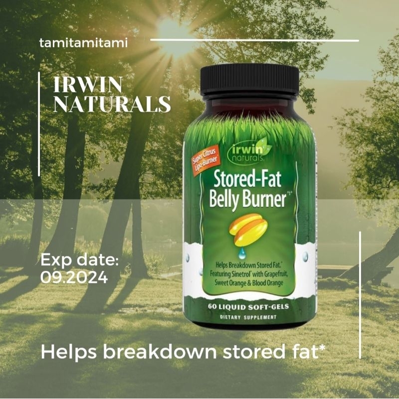 Irwin Naturals Stored-Fat Belly Burner, 60 Softgels, Pembakar Lemak