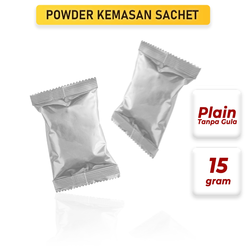 

Powder Kemasan Sachet 15 Gram, Bubuk Minuman Kemasan Per 1 Porsi Praktis