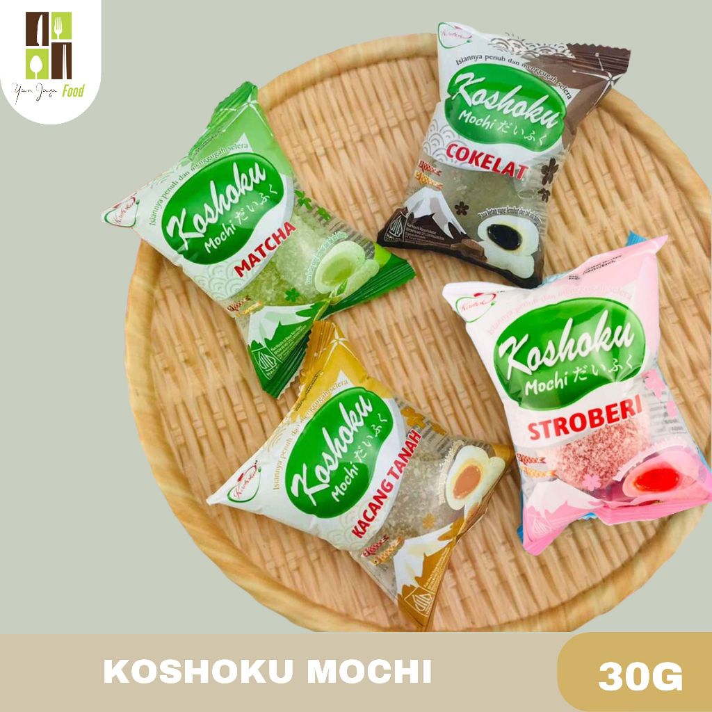 

Koshuka Mochi / Koshoku / Kue Moci / Lembut / Rasa Matcha / Cokelat / Stroberi / Mangga / Kacang Tanah 30g