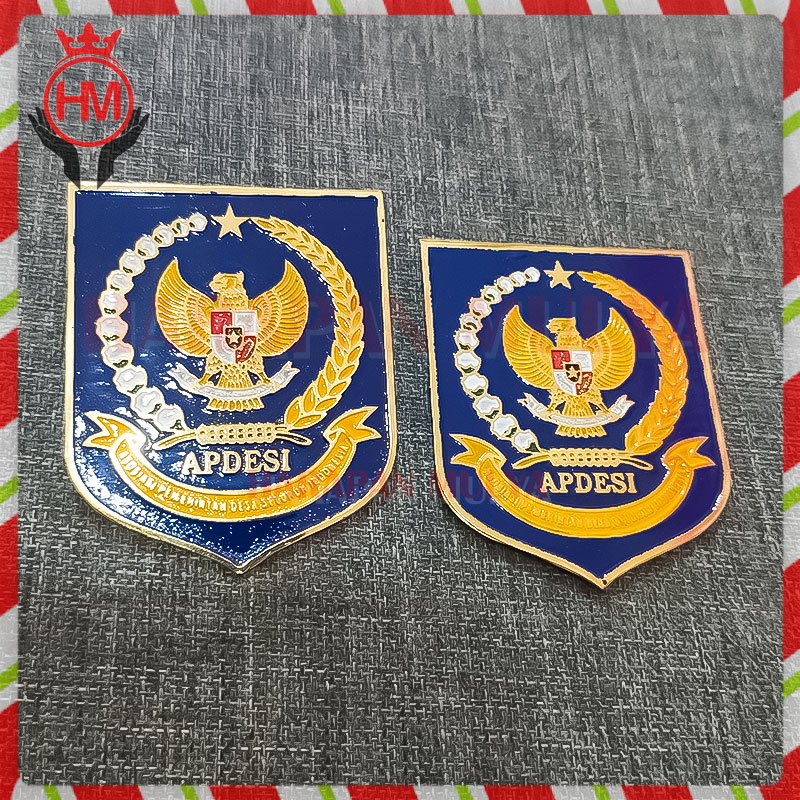 Bros Biru Logo APDESI Pin Bros Logo APDESI Bahan Logam Kuningan - Harapan Mulya