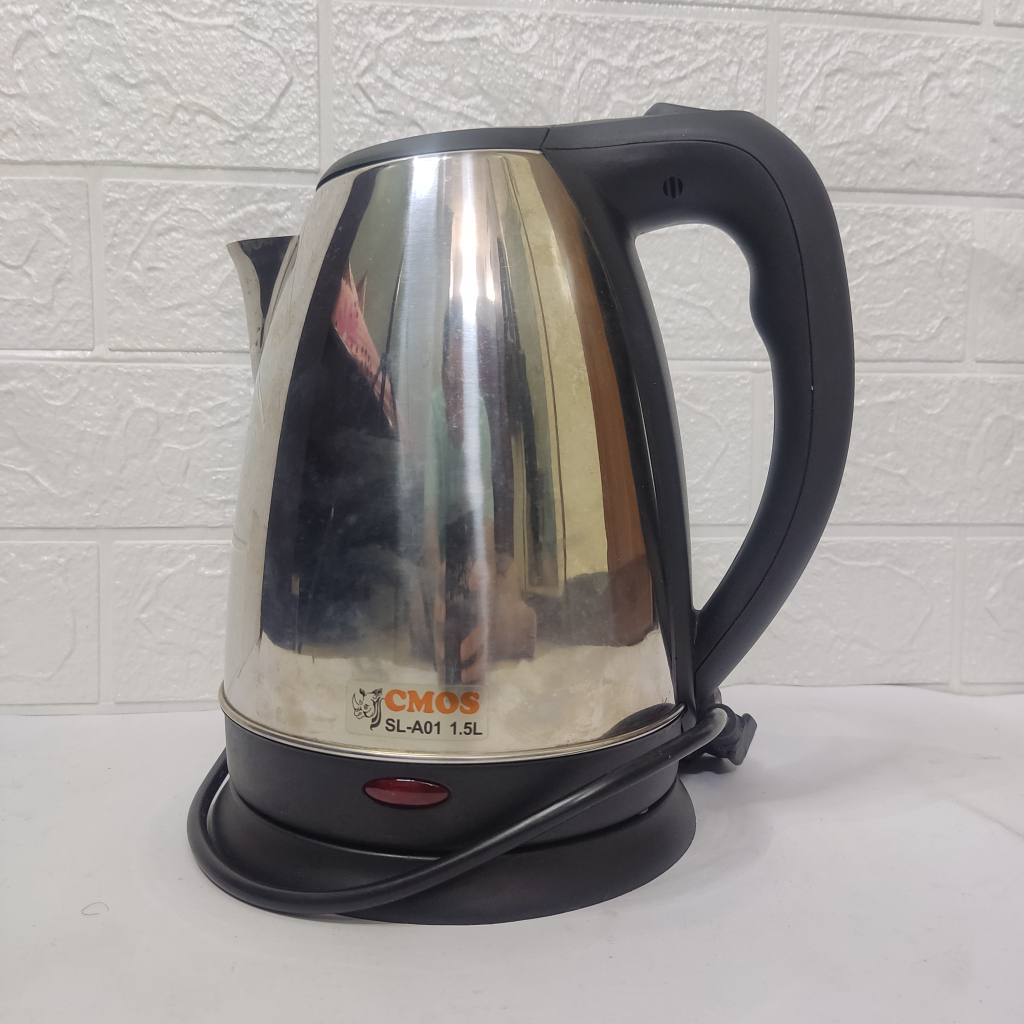 Cmos SL-A01/ Teko Listrik 1.5L/ Pemanas Air/ Kettel Electric Stainless Steel Preloved/ Bekas