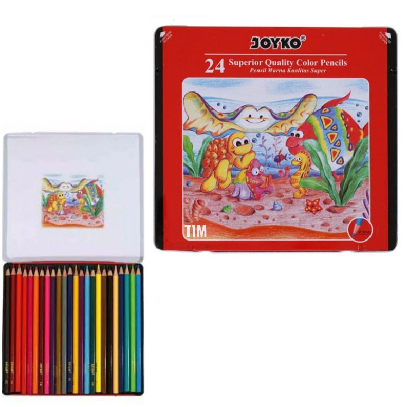

KODE J39K Pensil Warna Joyko CP24TC Kaleng 24 Warna