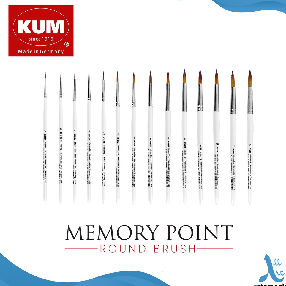 

KODE V12A KUM Memory Point Round Synthetic Brush Short Handle