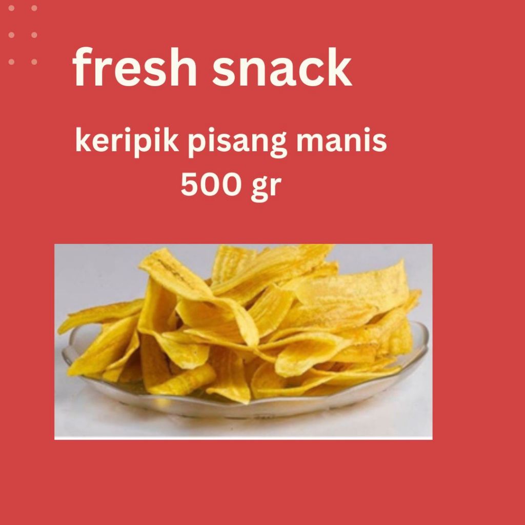 

(500gr) keripik pisang manis | cemilan enakk!!