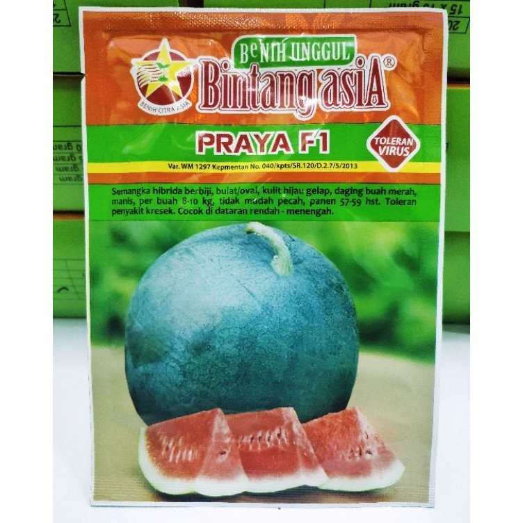 KODE U15U Benih Semangka PRAYA F1 2 Gram Bibit Semangka Cap Bintang Asia