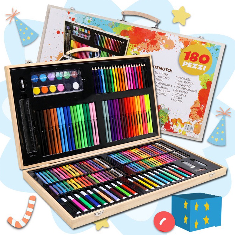 

KODE O75W Crayon Set 18pcs box Kayu Painting Wooden Art Drawing Sets