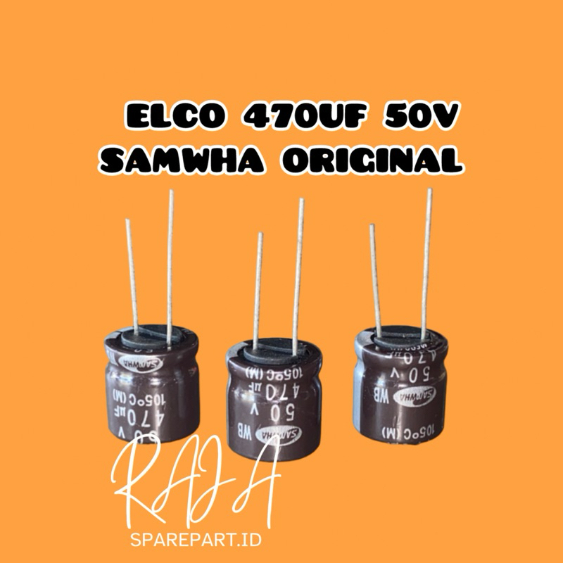 ELCO 470UF 50V SAMWHA ORIGINAL