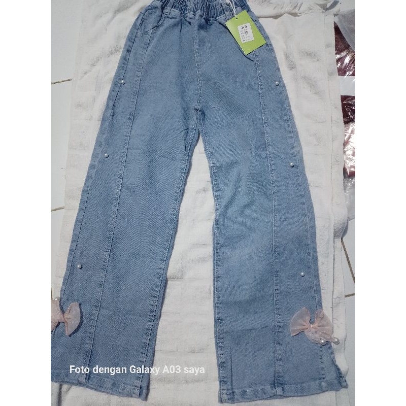 Jeans Kulot Anak Perempuan Terbaru 2024 Umur 8-12 Tahun// celana Jeans Kulot Anak Perempuan Import p