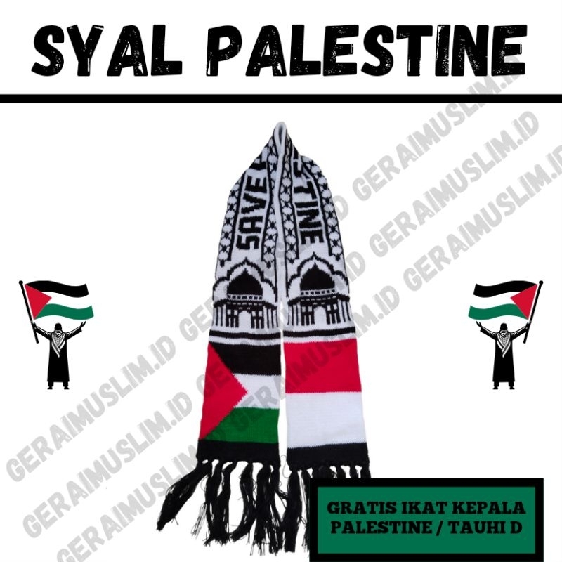 {PROMO BULAN MAULID} Syal palestina free ikat kepala I bisa cod I free ikat kepala palestine I topi 