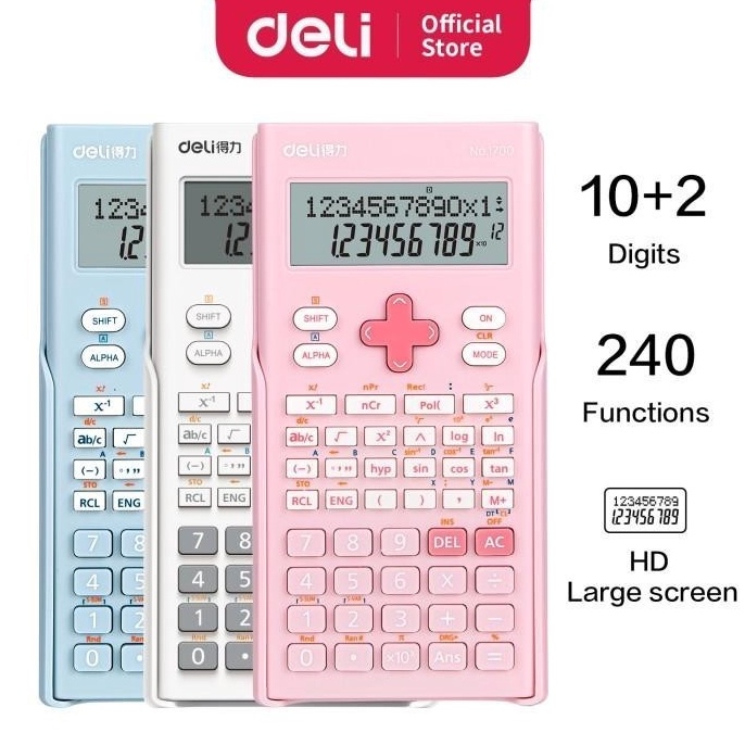 

KODE F85O Kalkulator Deli scientific 17