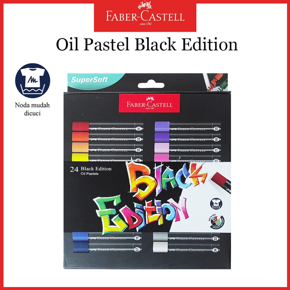 

KODE G84W Crayon Faber Castell Oil Pastel Black Edition 24 Warna Krayon