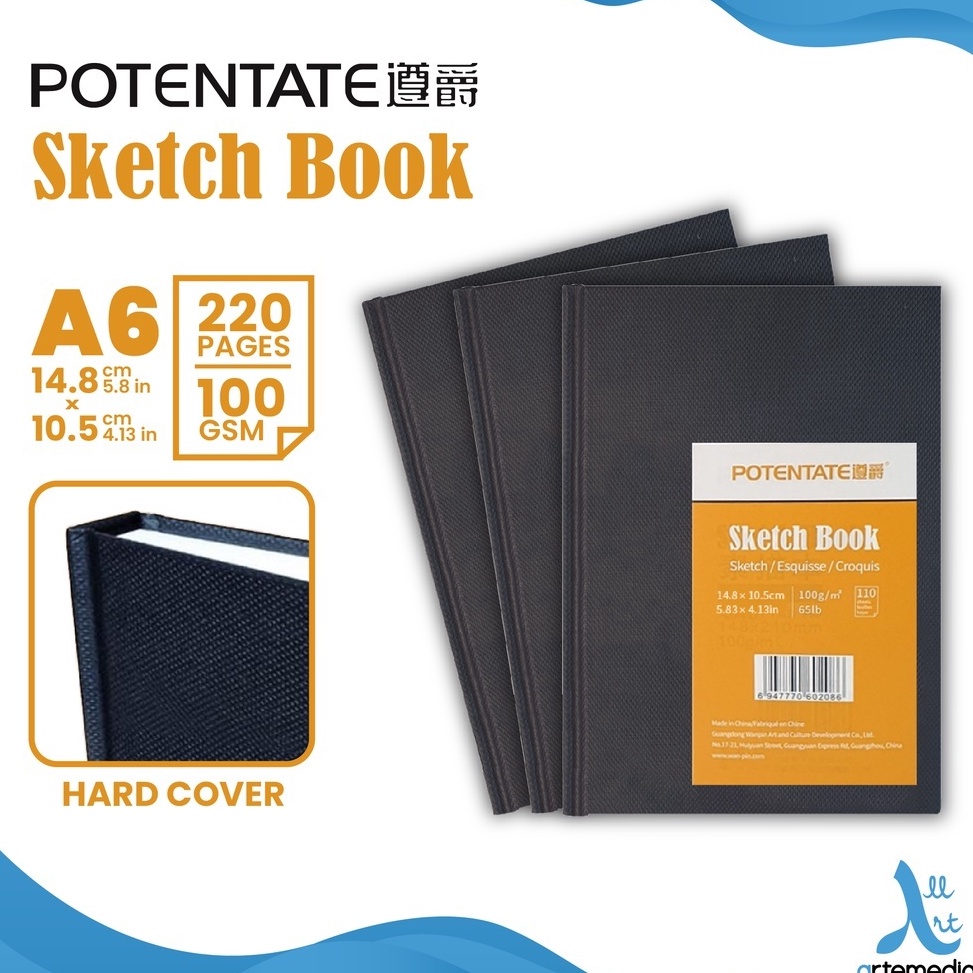 

KODE K56Y Sketchbook Potentate Hard Cover A6 Stitch Bound Buku Sketsa Potentate Sketchbook A6 1 GSM 11 Sheet 22 Pages