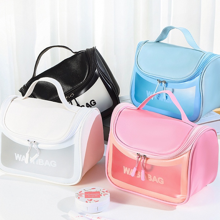 Terlaris Tas Kosmetik Washbag Travel Pouch Make Up Wanita Dompet Transparan Tempat Simpan Sabun Sika