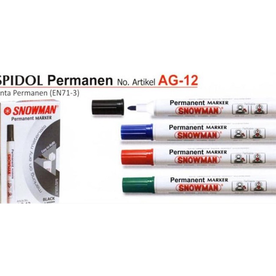 

KODE G13E Spidol Permanen Snowman AG12 LUSIN