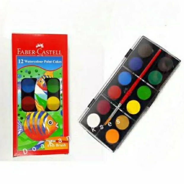 

KODE H73Q Watercolour Paint Cake Cat Air 12 Warna