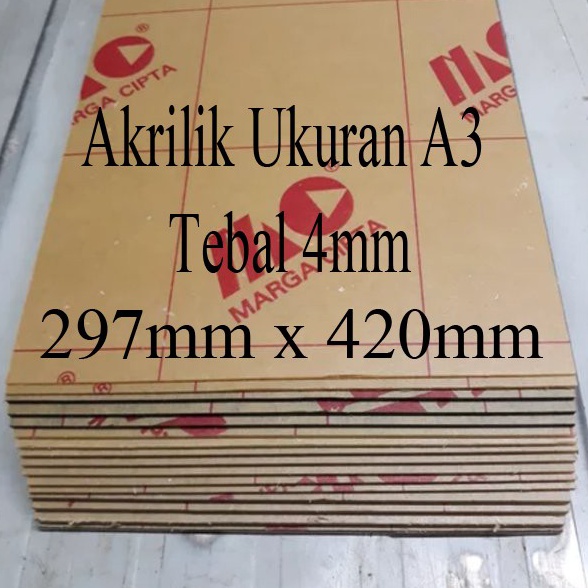 

KODE F85U Lembaran Akrilik Marga Cipta A3 4 mm