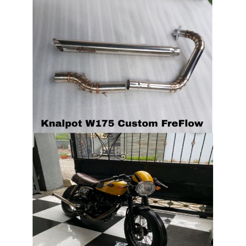 Knalpot Kawasaki W175 Custom W175 W175 Se Cafe FreeFlow 100% Plug n Play FREE KAOS BLSSPEEDS