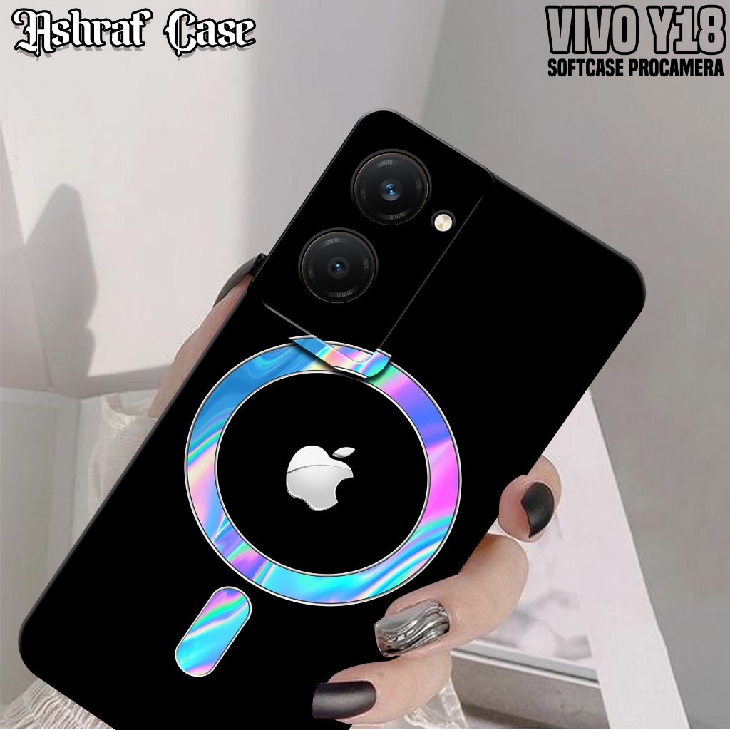 Case VIVO Y18 - Casing Hp VIVO Y18 Terbaru Motif Logo Magsafe - Silikon Hp VIVO Y18 - Softcase Hp VI