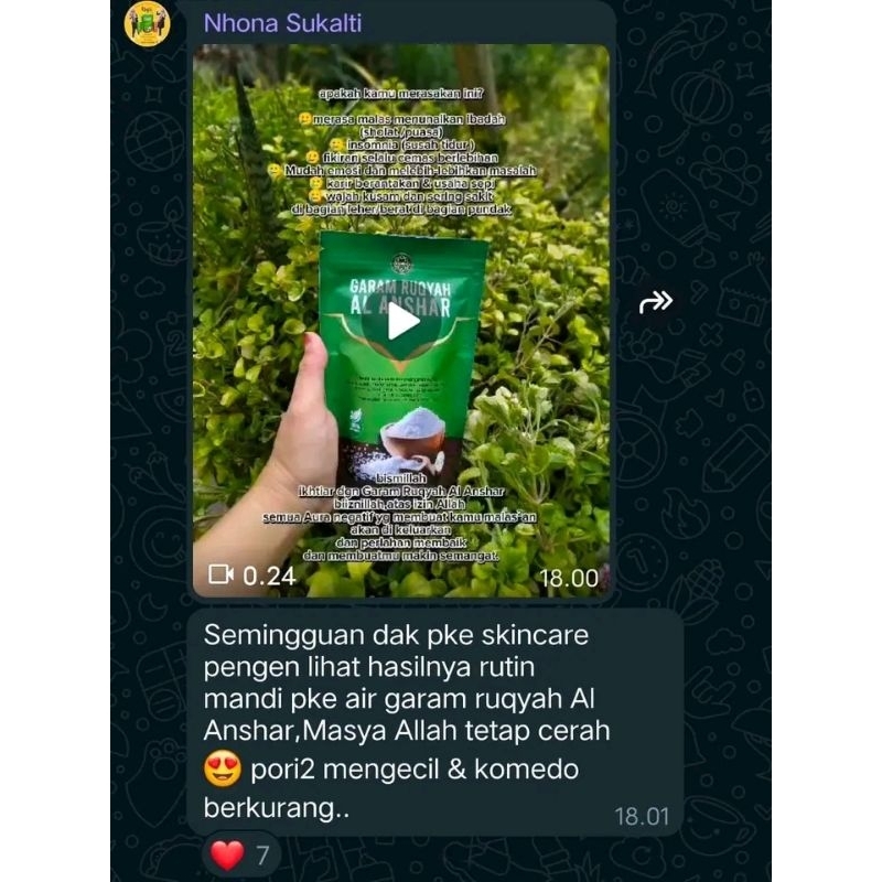 

Garam ruqyah Al anshar paket reseller resmi