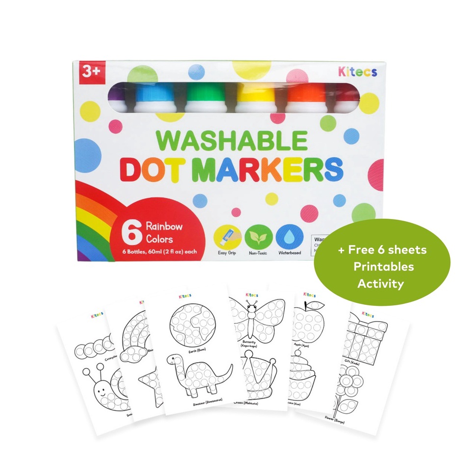 

KODE W29O Kitecs Dot Marker Washable Spidol Anak Bulat Jumbo Coloring Painting Drawing Non Toxic Aktivitas Mewarnai