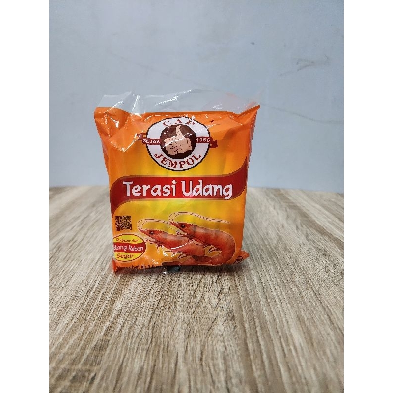 

Terasi Udang Cap Jempol Khas Cirebon . 1 Pack isi 20 Pcs/Sachet.@ 4.5 Gram /Sachet