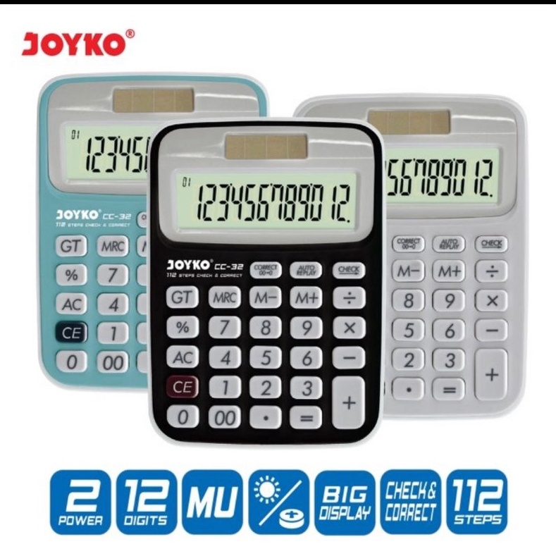 

SPESIAL Kalkulator JOYKO CC 32 Calculator Check Correct Bisa Cek Ulang CC32