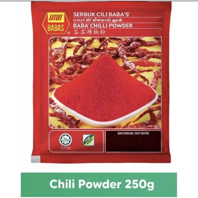 

Babas chilli Powder 250 gr Serbuk Cili Babas Serbuk Cabai babas Malaysia