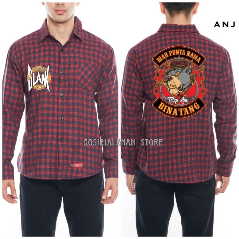 KEMEJA FLANEL PANJANG ORIGINAL SLANKER//SLANK 1983//KEMEJA BAND KOMUNITAS//GOSIPJALANANSTORE