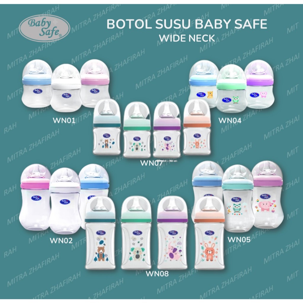 Botol Susu BABY SAFE Wide Neck 150ml 250ml Baby Safe Botol Wide Neck