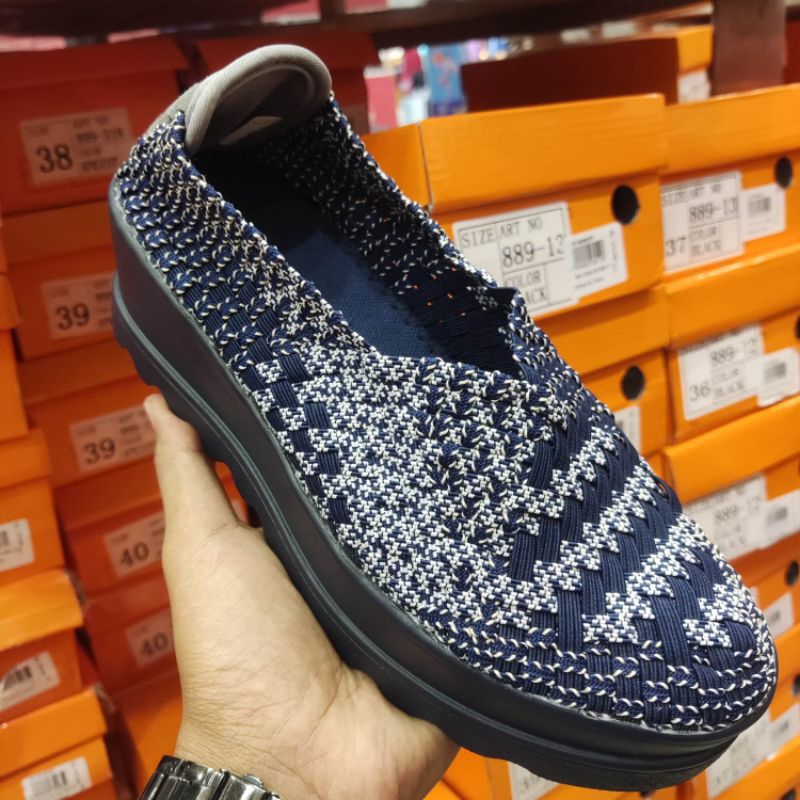 ST.MORITZ SHOES ORIGINAL❗Sepatu Wedges Rajut Wanita