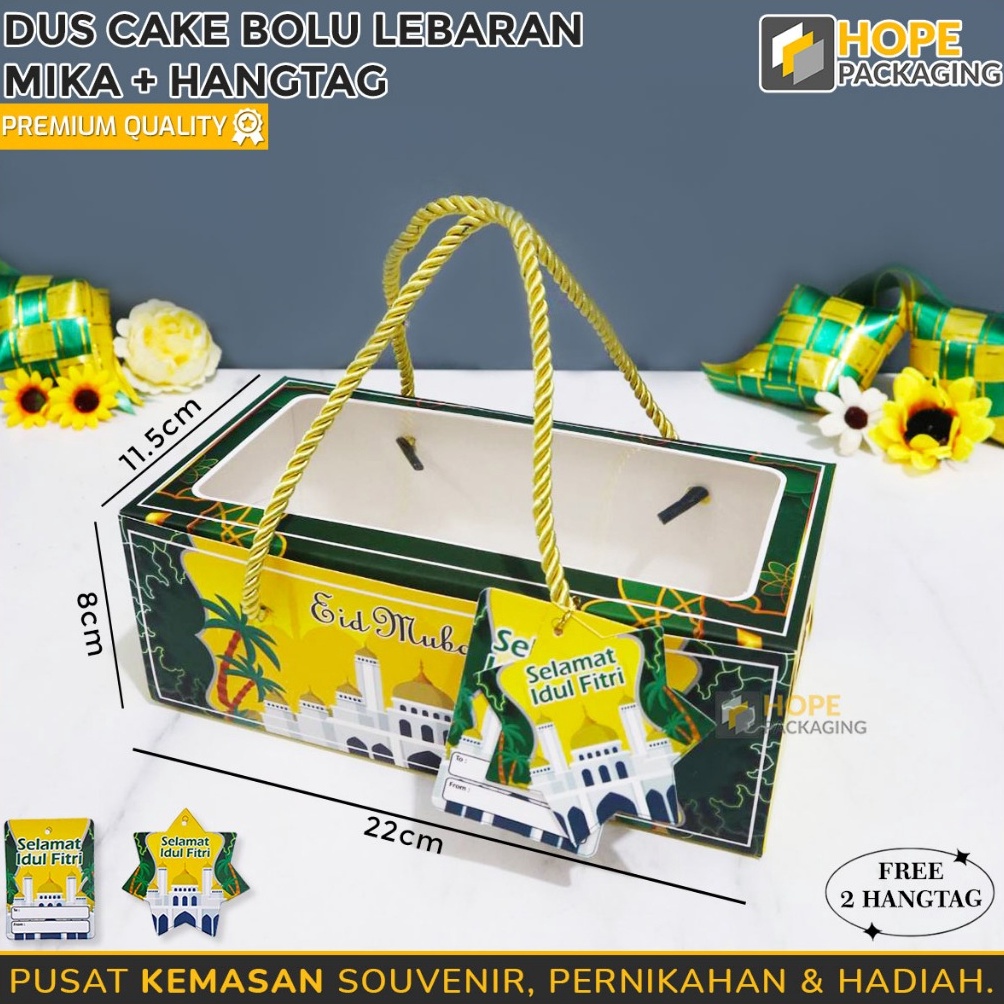 EKSKLUSIF Box Dus Cake Bolu Gulung Idul Fitri  Kotak Kue Mika  Box Bolu Gulung  Kotak Souvenir Lebar
