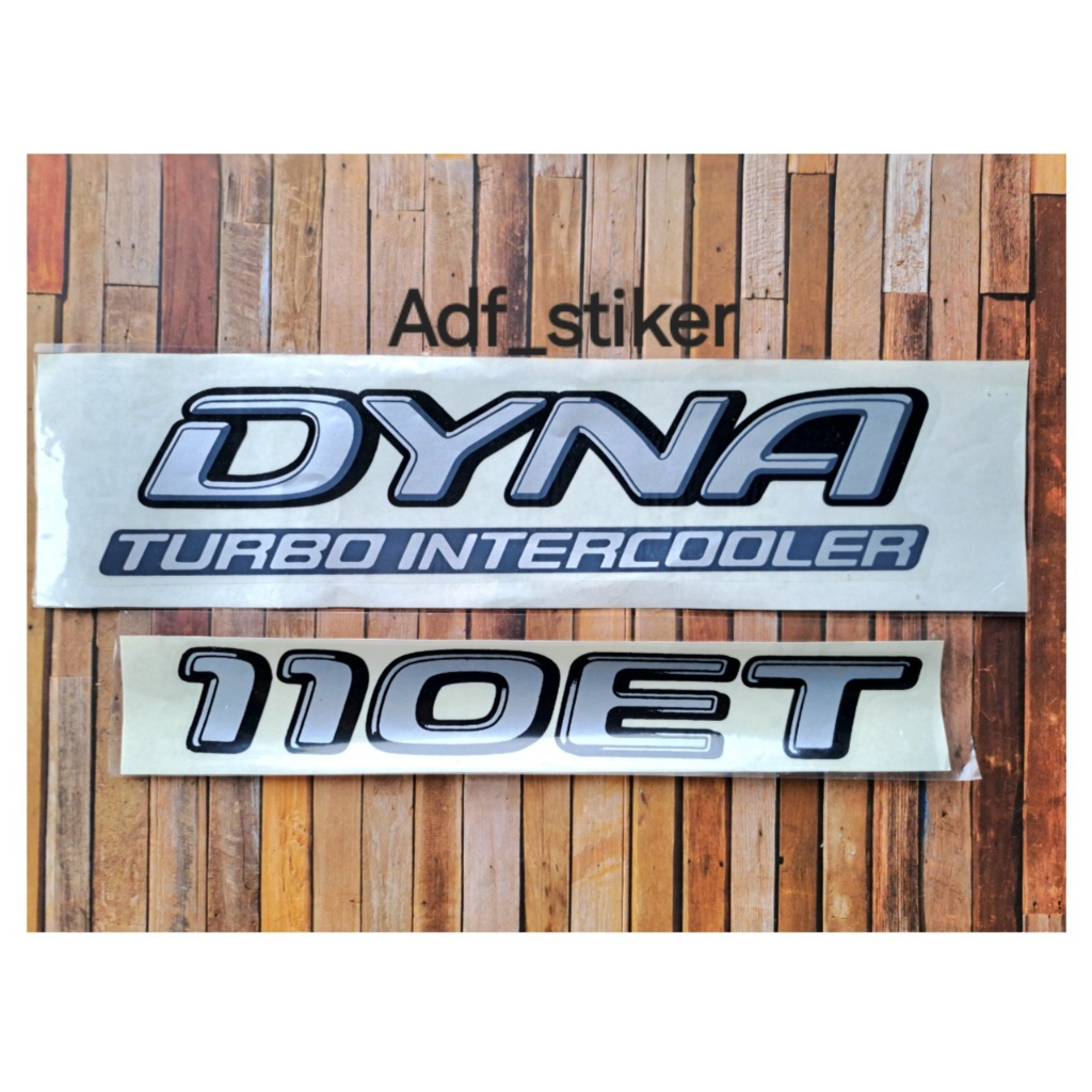 stiker dyna turbo intercooler 110et 1set / stiker mobil truk dyna 110et / stiker dyna 110et