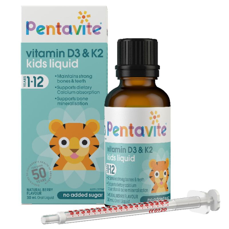 Pentavite Vitamin D3 & K2 Kids Liquid