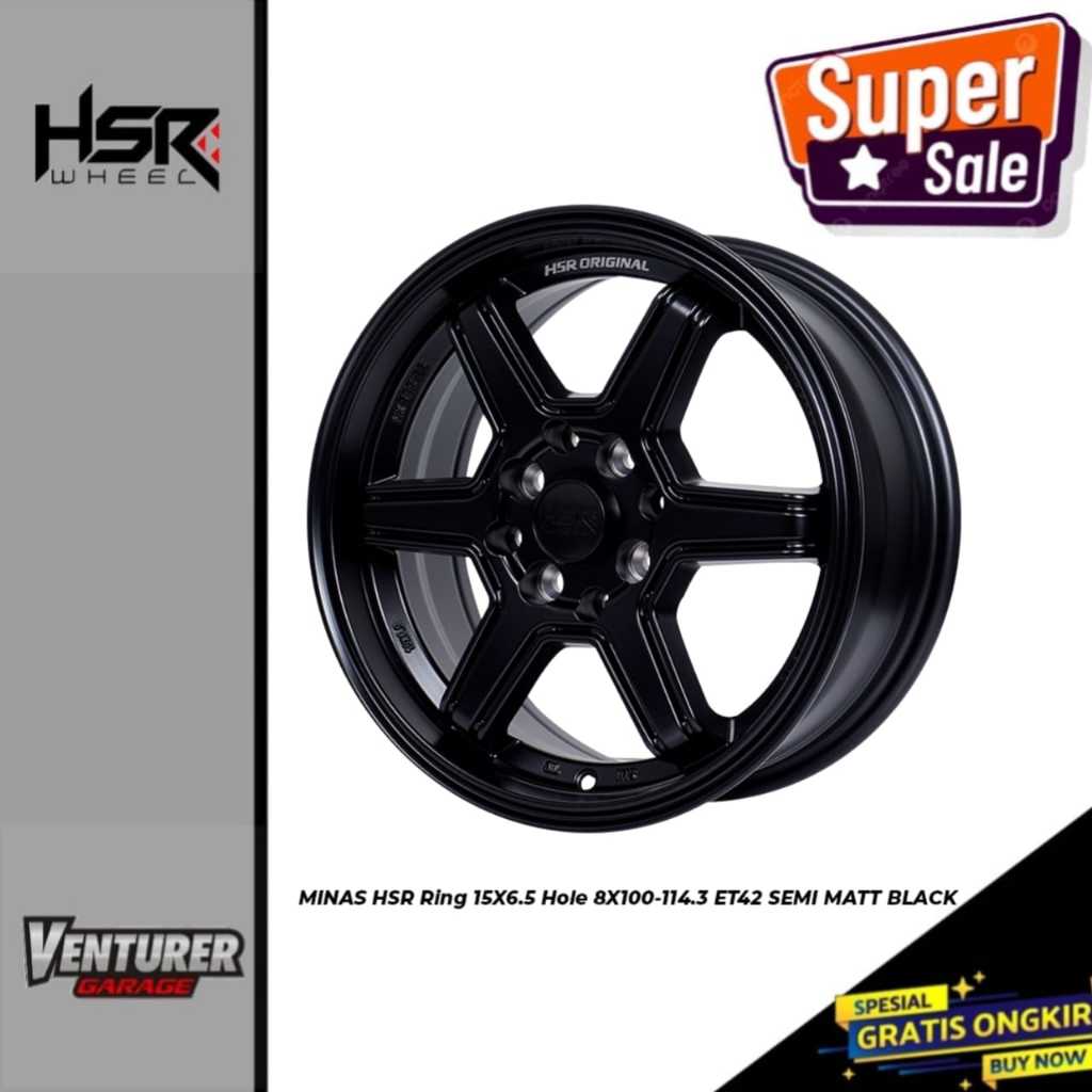 velg hsr minas murah palang 6 hitam pnp livina corolla brio mazda2 avanza mobilio ring 15
